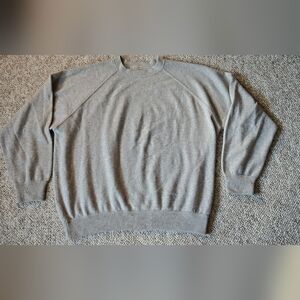 Malo Cashmere Sport Gray Crew Neck Long Sleeve Pullover Sweater Size XL Italy